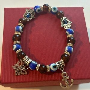 Beaded Bracelet with Charms